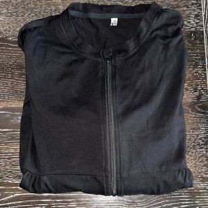 Black Zip-Up mastectomy/post op top